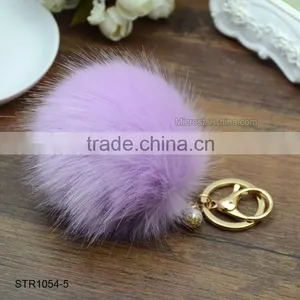 9cm Big Pom Pom Keychain Fake Fur Keychain For Promotion thumbnail-5