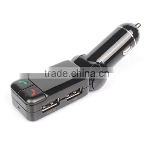 Newest Bluetooth Handsfree Dual USB Car FM Transmitter With Charger thumbnail-3