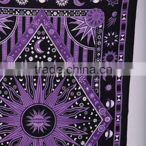 Purple Star Cotton Wall Hanging Tapestry Bedding Bedspread Indian Tapestry Bohemian Tapestry Hippie Wall Tapestry Wholesaler thumbnail-3