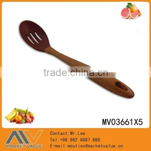 HIGH QUALITY SILICONE SOUP LADLE WITH WOODEN HANDLE thumbnail-4