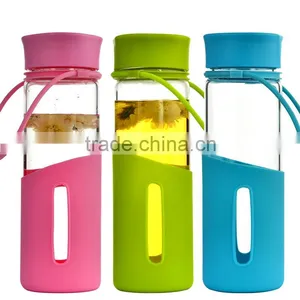 High Quality Travel Water Borosilicate Glass Bottle thumbnail-3