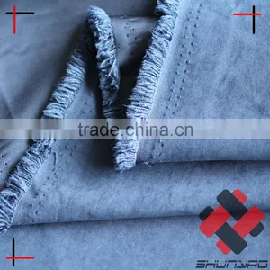 Nylon/Polyester High Quality Heavy Moss Microfiber Peach Skin for Winter Jacket thumbnail-2