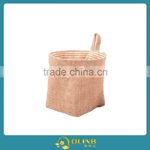 Jute Wall Door Hanging Storage Bag Case Basket thumbnail-2