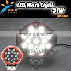New Designed Offroad Led Work Light Ultra Bright Lamp For All Vehicles Working Place 51w Led Lamp thumbnail-1