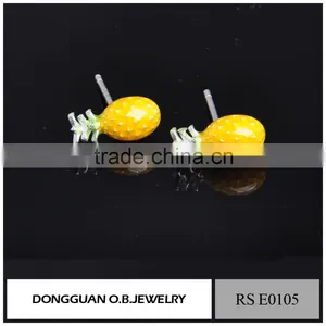 Wholesale European Style Free Shipping Silver Stud Earrings thumbnail-2