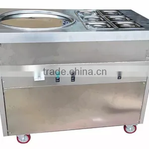 Thailand Single Round Pan Rolled Fried Ice Cream Making Machine/Flat Pan Fried Ice Cream Machine/Single Pan Rolled Fried Ice Cr thumbnail-1