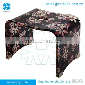 Flower Pattern Bathroom House Plastic Acrylic Chair thumbnail-4