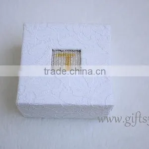 Personalized Engagement Ring Box With Beaded Name Plate of J thumbnail-3