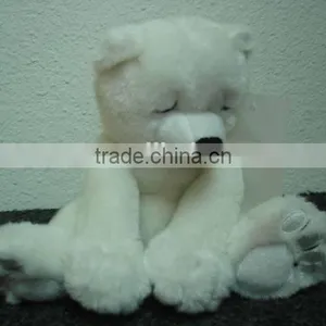 30cm Plush Sleep Polar Bear thumbnail-1