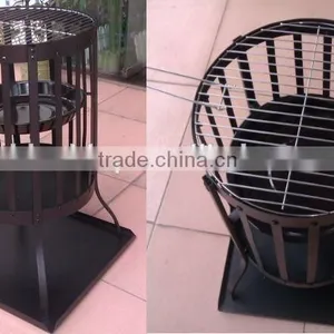 18 Inch Basket Fire Pit and With Bbq Function thumbnail-2