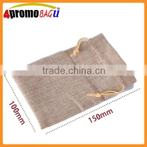 Natural Beauty Linen Packaging Bags With Logo and Drawstring thumbnail-3