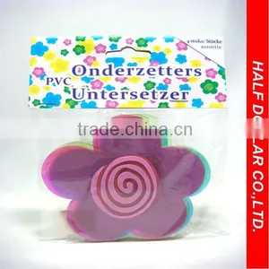 Flower-style PVC Coasters For One Dollar Item,kitchenware thumbnail-1
