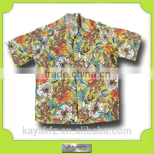 Custom-made Fashion Printed Cotton Men's Aloha Shirt thumbnail-2