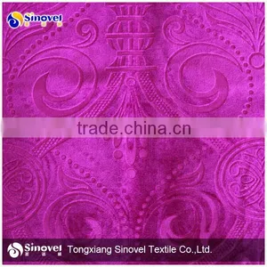 Home Textile Embossed Velvet for Chair Cover thumbnail-1