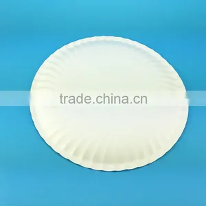 White Round Eco Friendly Round Party Disposable Paper Plate thumbnail-5