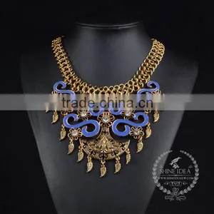 High Quality Vintage Rhinestone Chunky Statement Necklace Tin Alloy Fashion Women Pendant Necklace 6390151 thumbnail-2