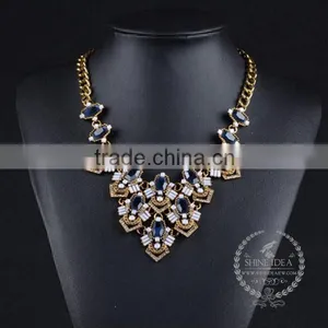 High Quality Colorful Resin Chunky Statement Necklace Tin Alloy Fashion Women Pendant Necklace 6390120 thumbnail-2