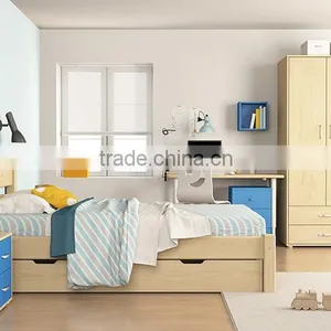 Foshan Factory Supply Modern Design Solid Wood Kids Bed thumbnail-6