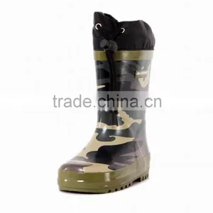 China Made Waterproof Flower Print Unique Kids Shoes Rain Boot Children thumbnail-3