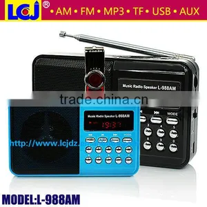 L-988AM Portable Mini Mp3 Radio, Mini Am/fm Radio Mp3 Player thumbnail-1