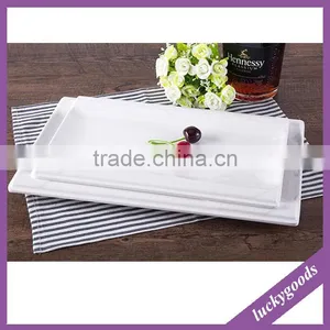 Hot Sale Restaurant Use White Melamine Rectangular Plates thumbnail-1