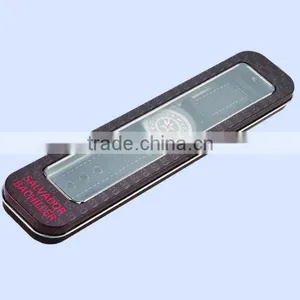 High Quality Black With Pvc Window Watch Tin Box thumbnail-1