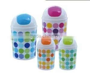 New Household/office Plastic Round Litter Bin With Push Lid thumbnail-1