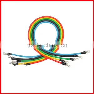 11 PCS Resistance Band Set Yoga Pilates Abs Exercise Fitness Tube Workout Bands thumbnail-3