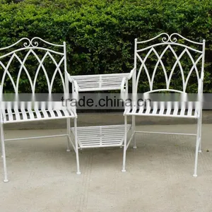 2 Seater Cast Iron Companion Garden Chair thumbnail-3