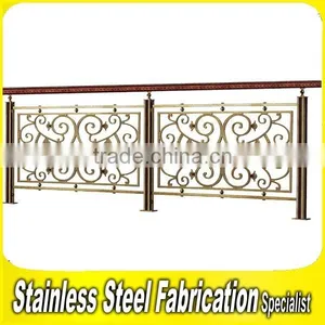 Floor Mounted Carving Decorative Aluminum Railing Prices thumbnail-2