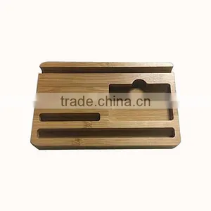Mobile Phone Bamboo Charging Stand Holder, Multi-function Bracket Wholesale thumbnail-4