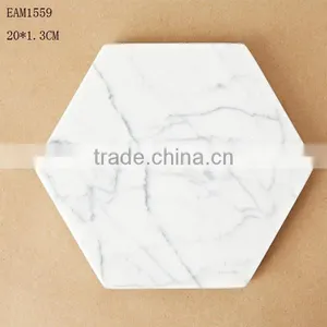 Hexagon Coaster for Popular Homewares in White Marble thumbnail-1