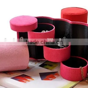 Hot Sale 3-layer Jewelry Box / Colorful Folding Jewelry Storage /High Quality Travel Jewelry Organizer thumbnail-6