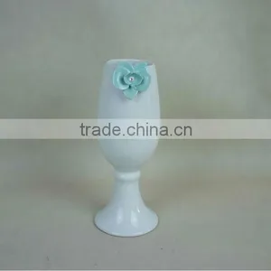 Ceramic Flower Vase With Crystals From Swarovski for Home Decoration thumbnail-1