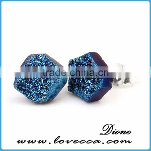 Druzy 925 Sterling Silver Earring, Beautiful Silver Jewelry, Wholesale Silver Jewellery Jaipur India thumbnail-4