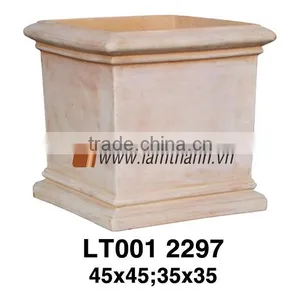 Square Classic White Wash Terracotta Planter For Manufacturer thumbnail-1