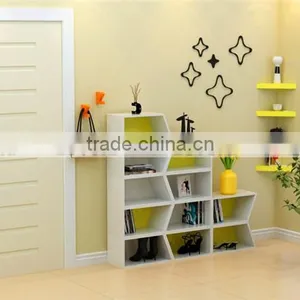 Wooden Cube Shelf Wall Mounted Bookcase Wardrobes for Small Rooms thumbnail-1