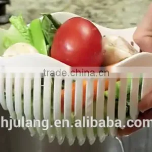 2017New Design Fruit Vegetable Plastic Salad Slicer Cutter Salad Maker Bowl /plastic Salad Cutter Bowl thumbnail-3