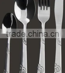 Romantic Theme 4 Piece Stainless Steel Flatware Set Mirror Polishing Tableware Set thumbnail-1
