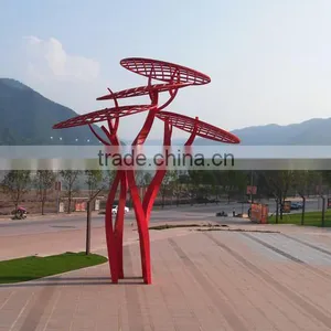 Outdoor Large Stainless Steel Metal Tree Sculpture for Garden Decor thumbnail-4
