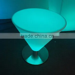Glowing Portable Bar Tables LED Poseur Table With 16 Colors Changing for DJ House thumbnail-4