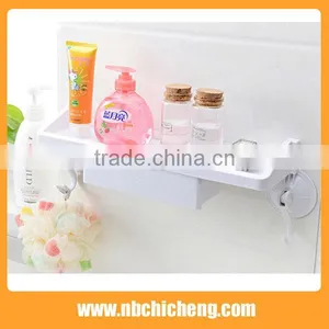 High Quality Fashion Wall Storage Rack Plastic Suction Storage Holder thumbnail-1