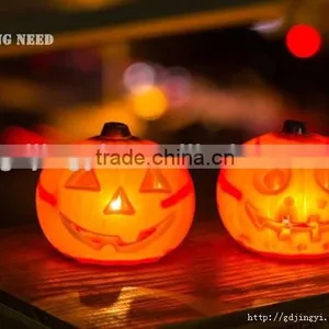 China Cheap Wholesale Small Plastic PP LED Pumpkin Halloween Decoration thumbnail-1