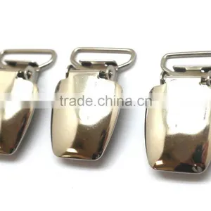 3/4" Wire Loop, High Quality Stamping Steel Metal Suspender Clip With Plastic Teeth Inside for Garment, Cloth Clip thumbnail-6