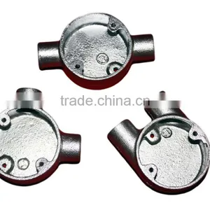 20mm and 25mm Electrical Galvanized Junction 3 Way Tee Box thumbnail-2