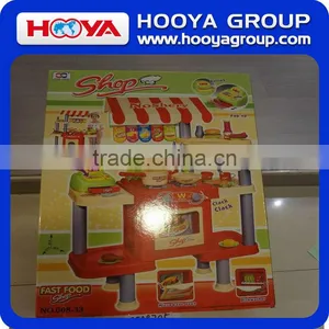 Simulating Snack Bar Toys Set With Kitchen Set and Cashier and Oven thumbnail-1