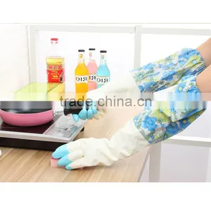 New Rubber Dishwashing Cleaning Multi-Purpose Long Gloves thumbnail-1