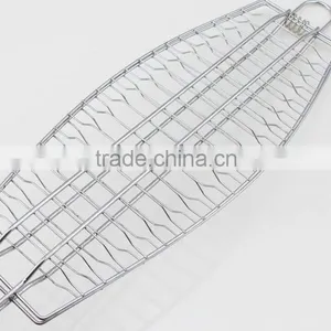 Metal Fish Shape Camping Barbecue Foldable Grill Net thumbnail-1