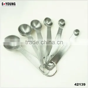 42139 6pcs Stainless Steel Nesting Measuring Cups and Spoons Set thumbnail-1