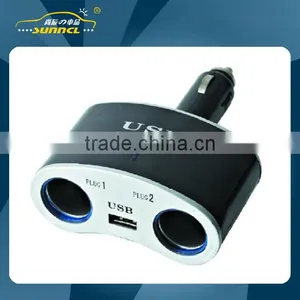 2 In1 CE Approval USB Car Charger Cigarette Lighter Adapter Socket for IPhone , Tablet thumbnail-1
